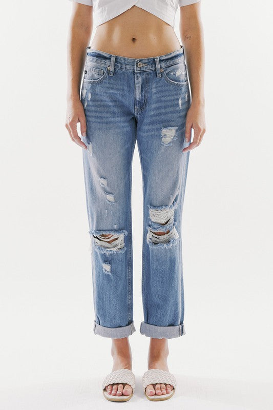 Mid Rise Classic Boyfriend Jeans