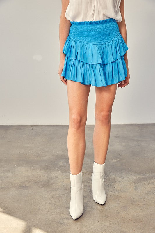 Smocking Skirt with Shorts