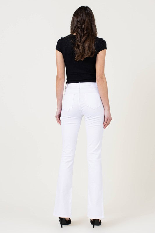 Front Slit Slim Bootcut Jeans