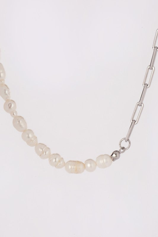 Natural pearl chain bracelet, necklace setk