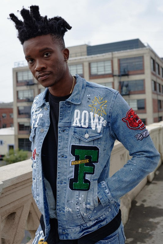 Varsity Patches Denim Jacket Nowlet