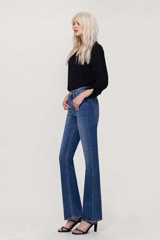 High Rise Stretch Slim Bootcut Jeans