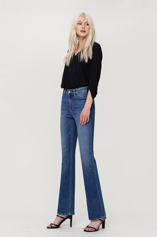 High Rise Stretch Slim Bootcut Jeans