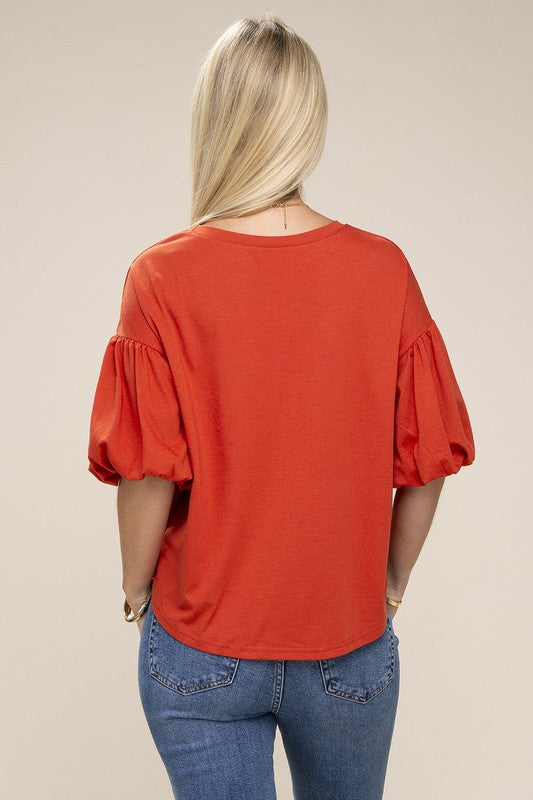 Bubble sleeve top