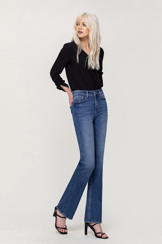 High Rise Stretch Slim Bootcut Jeans